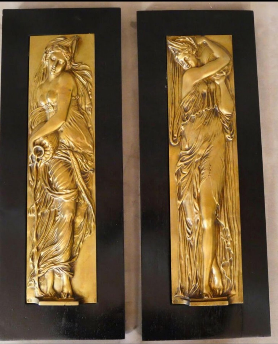 "the Nymphs Of The Fountain" Bronze Art Deco Early 20th Century-photo-2