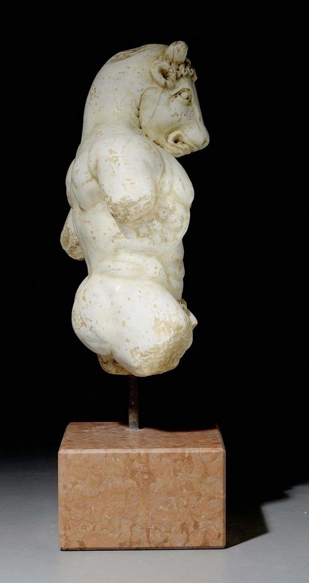 Sculpture En Marbre Du Minotaure, XVIIe Siècle Style Baroque, Italie-photo-1