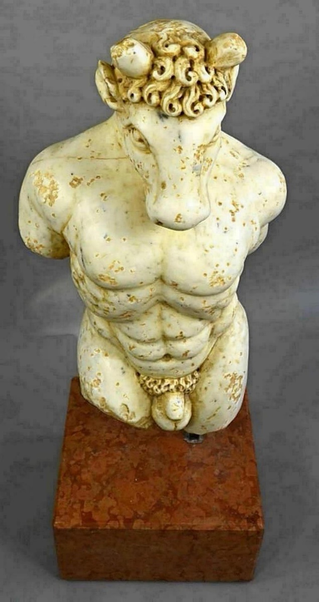 Sculpture En Marbre Du Minotaure, XVIIe Siècle Style Baroque, Italie-photo-5