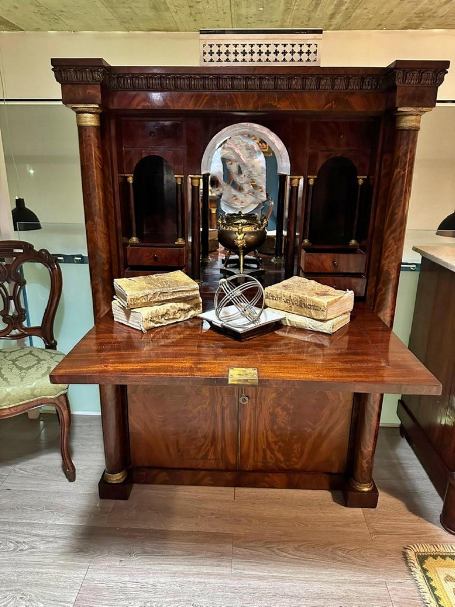  Secrétaire « à l'Abbatant » Napoléon III, Empire, XIXe Siècle-photo-3