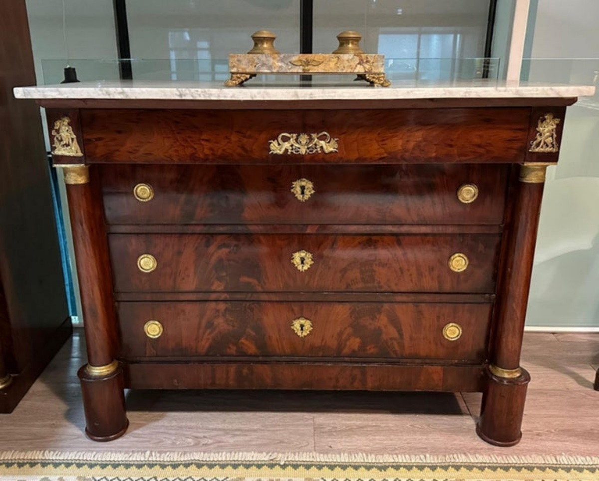 French Empire Napoleon III Commode, 19th Century-photo-2