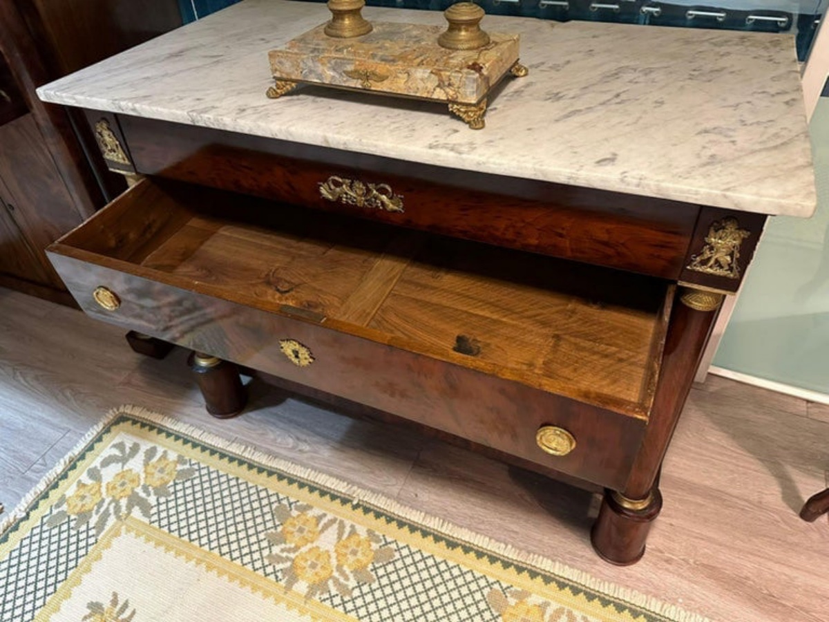 French Empire Napoleon III Commode, 19th Century-photo-3