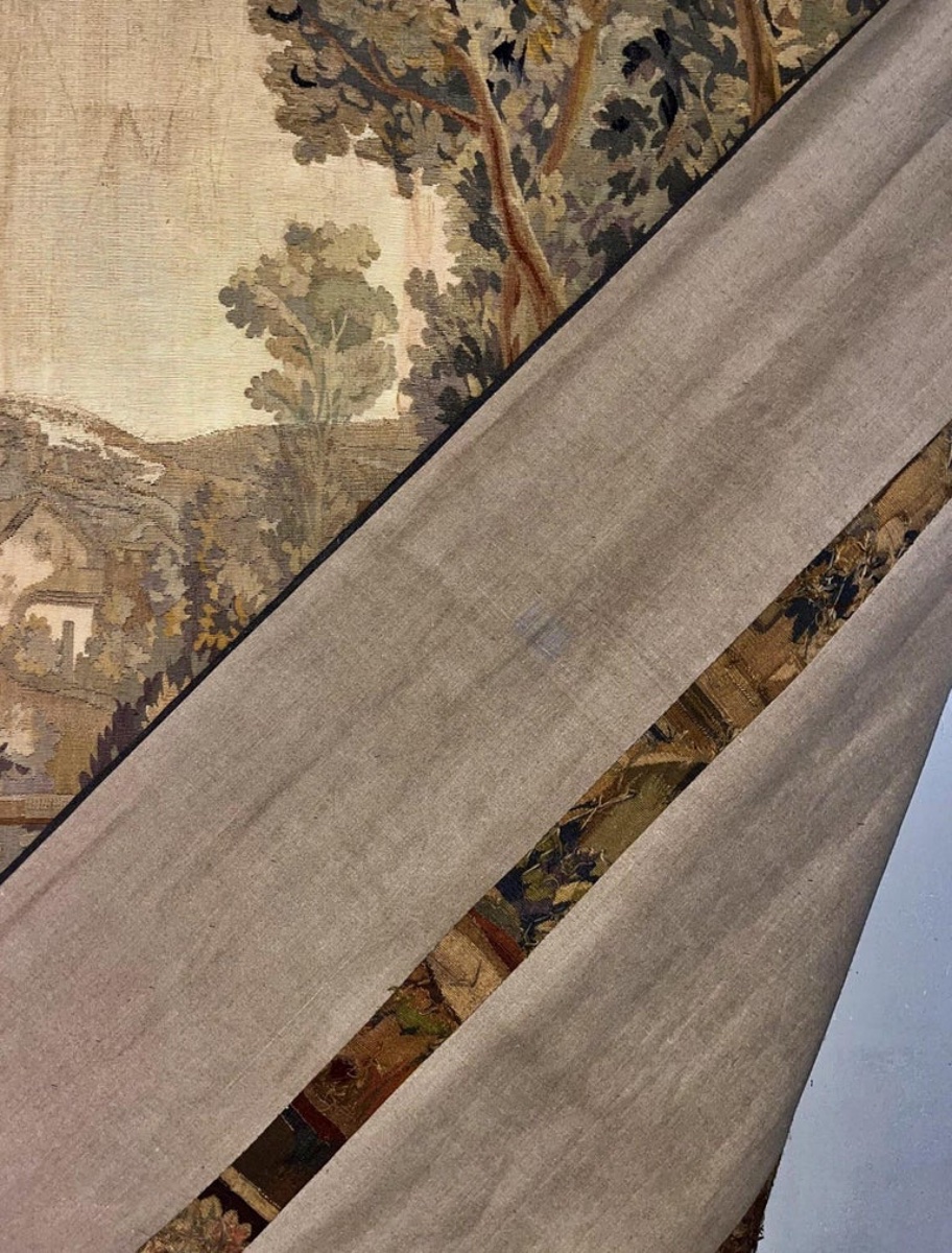 Aubusson Wool Tapestry "decorated With Children Playing" Late 19th Century-photo-1