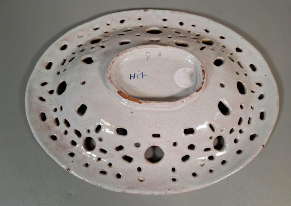 Plat Ovale En Faïence Française Du XVIIIe Siècle-photo-3