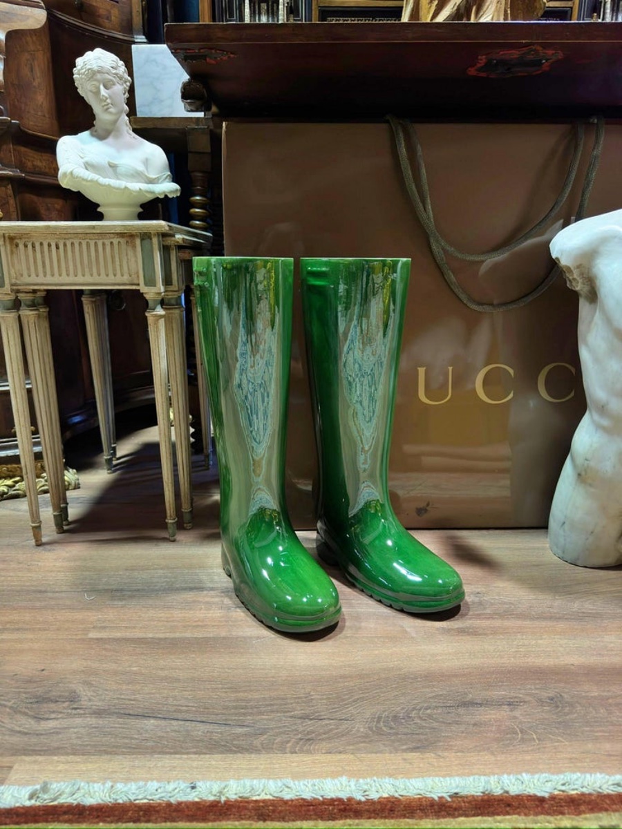 Paire De Vases « bottes » En Céramique Anglaise d'Origine Du XXe Siècle.-photo-4