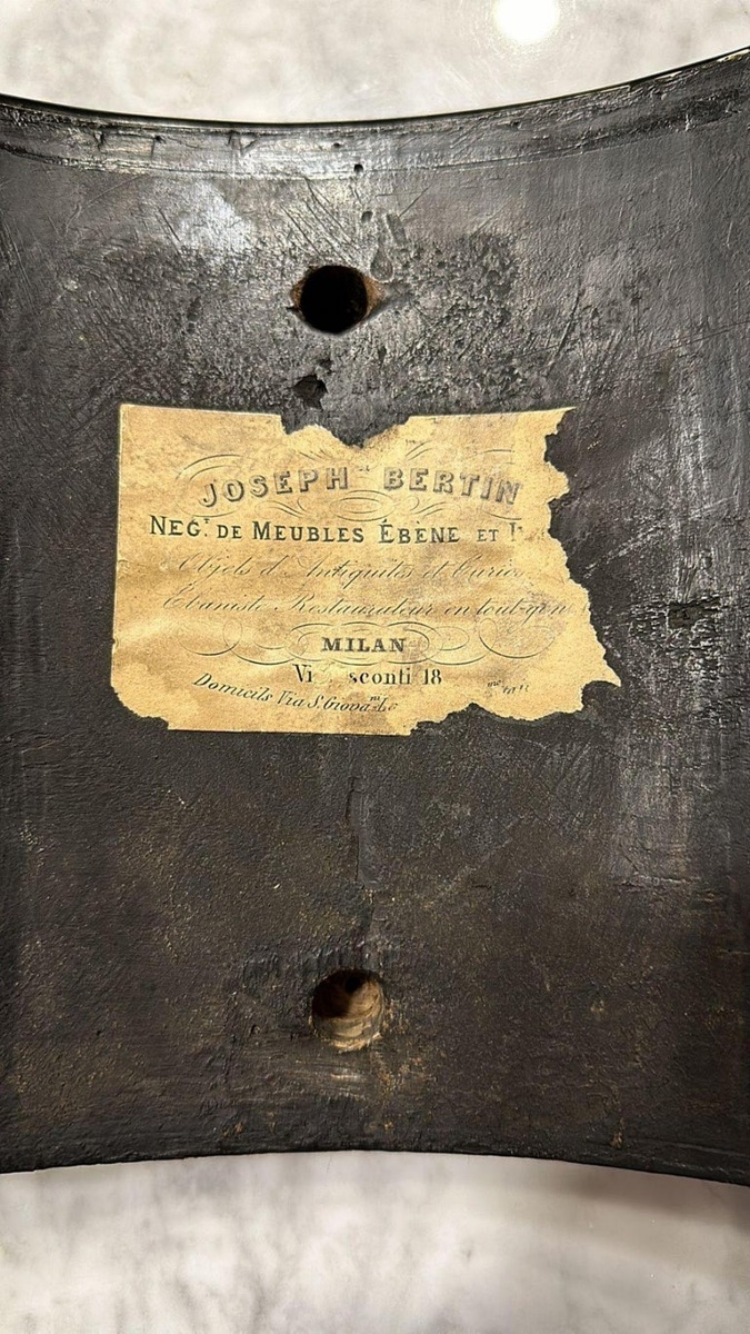 Joseph Bertin - Milan - Bureaux En ébène XIXe Siècle Signée-photo-2