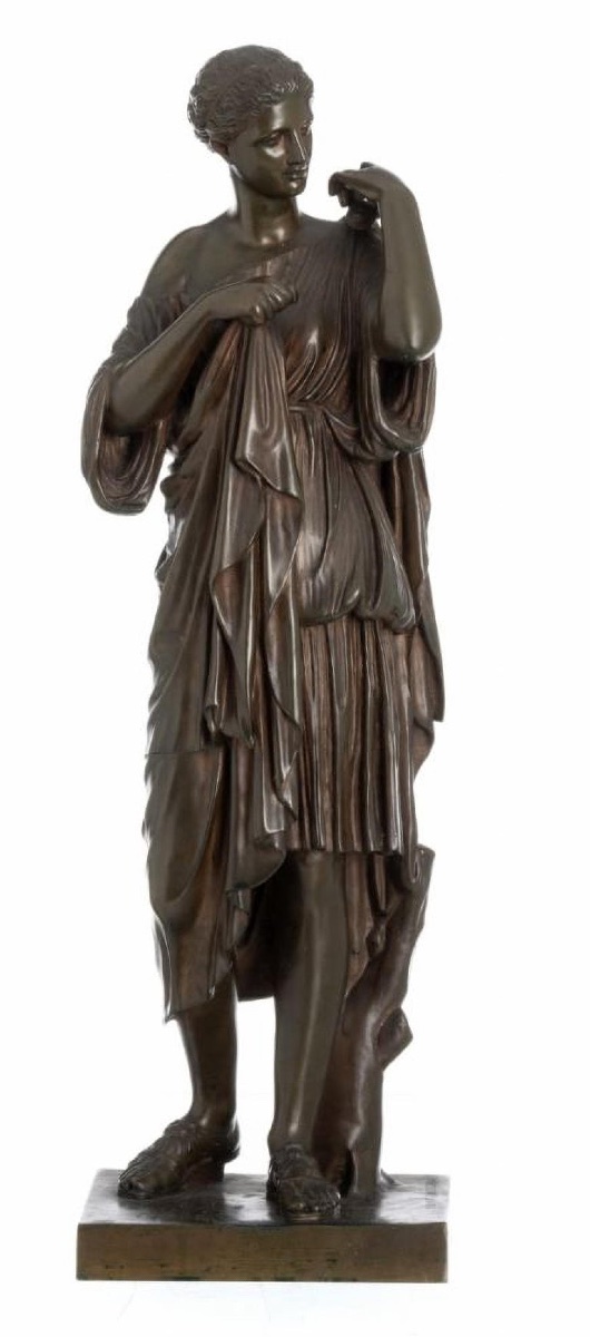 Ferdinand Barbedienne "diane De Gabies" French Sculpture, Late 19th Century.-photo-7