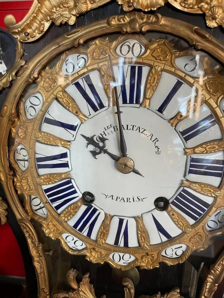 Horloge De Table Française, Vers 1760 « CHARLES BALTAZAR / À PARIS » RESTAURATION COMPLÈTE-photo-2