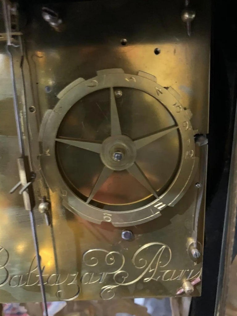 Horloge De Table Française, Vers 1760 « CHARLES BALTAZAR / À PARIS » RESTAURATION COMPLÈTE-photo-4