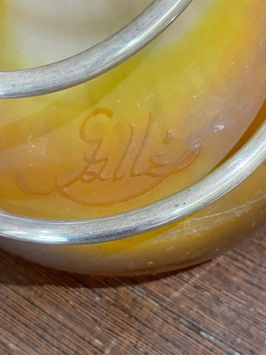 émile Gallé (1846-1904) “jar”. French Art Nouveau. Signed-photo-4