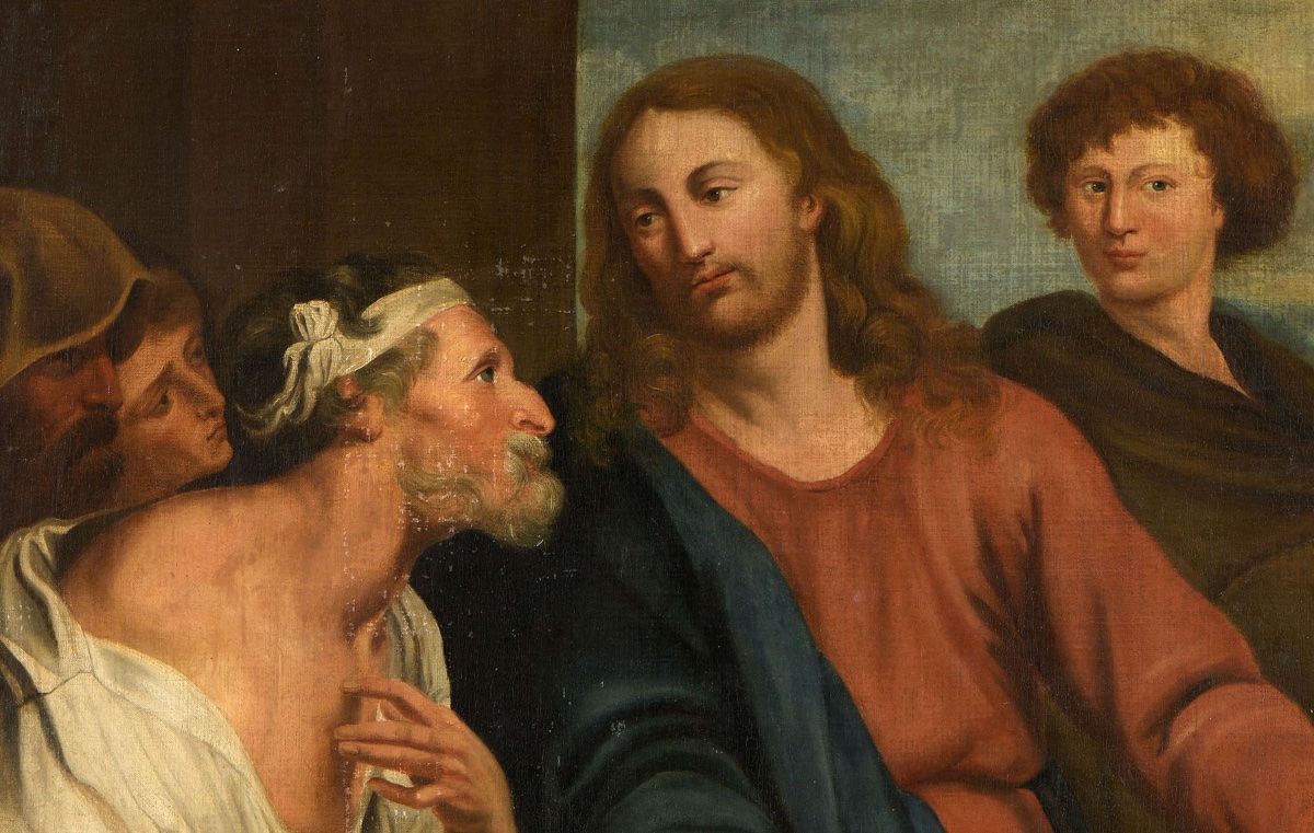 Italian School "christ In The Temple" From The 17th Century.-photo-2