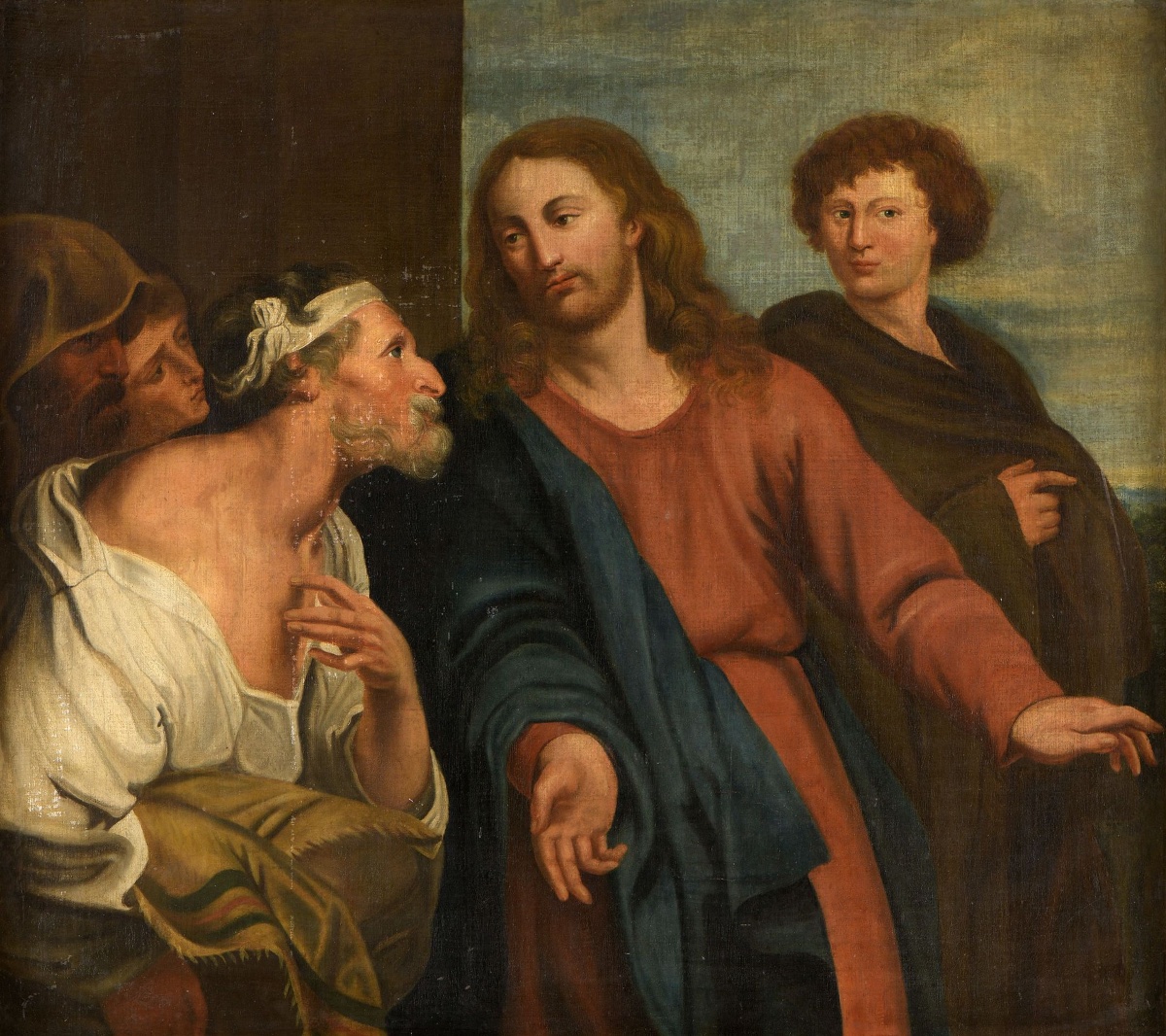 Italian School "christ In The Temple" From The 17th Century.-photo-4