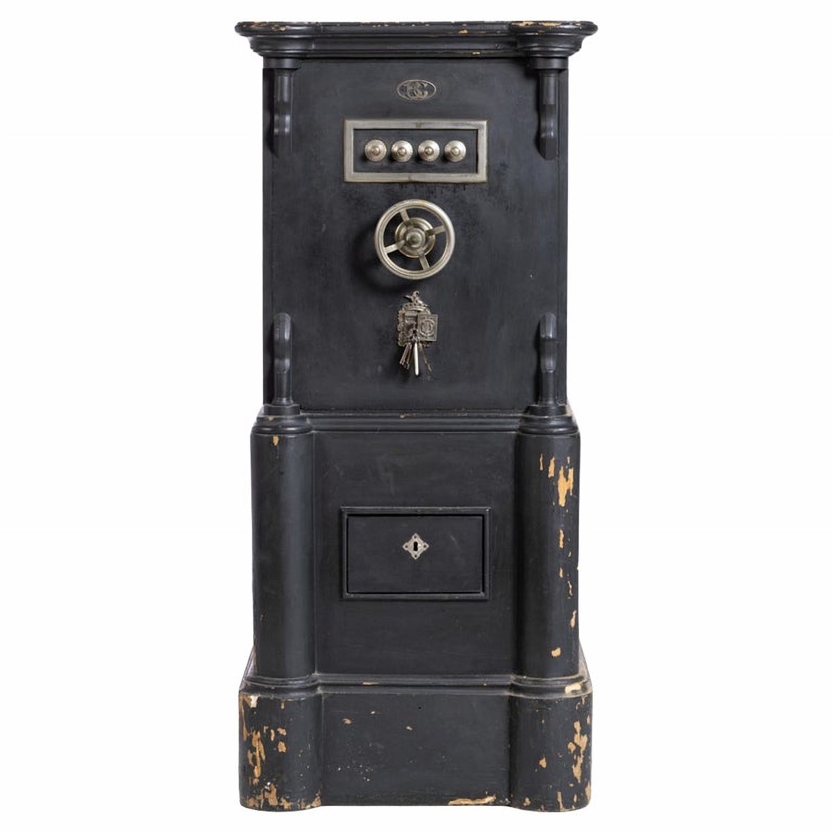 19th Century Portuguese Safe With Keys-photo-5