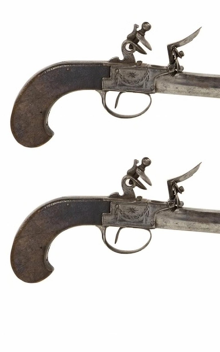 Pair Of French Travel Pistols, First Half Of The 19th Century.-photo-2