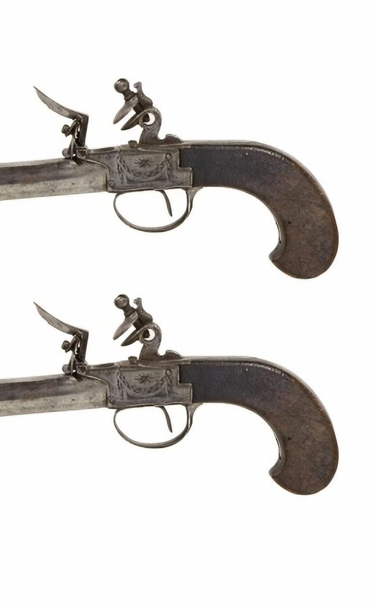 Pair Of French Travel Pistols, First Half Of The 19th Century.-photo-4