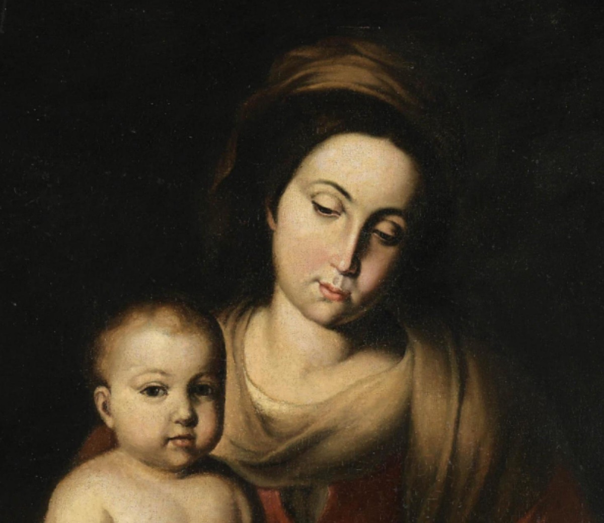 Cercle Esteban Murillo « La Vierge à l'Enfant » XVIIem Siecle-photo-3