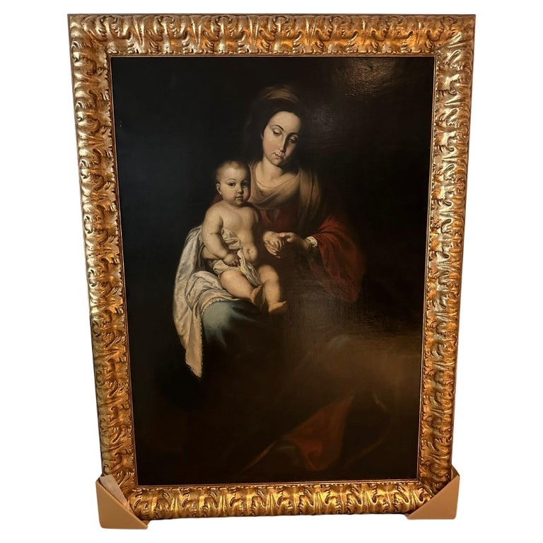 Esteban Murillo Circle "the Virgin And Child" 17th Century