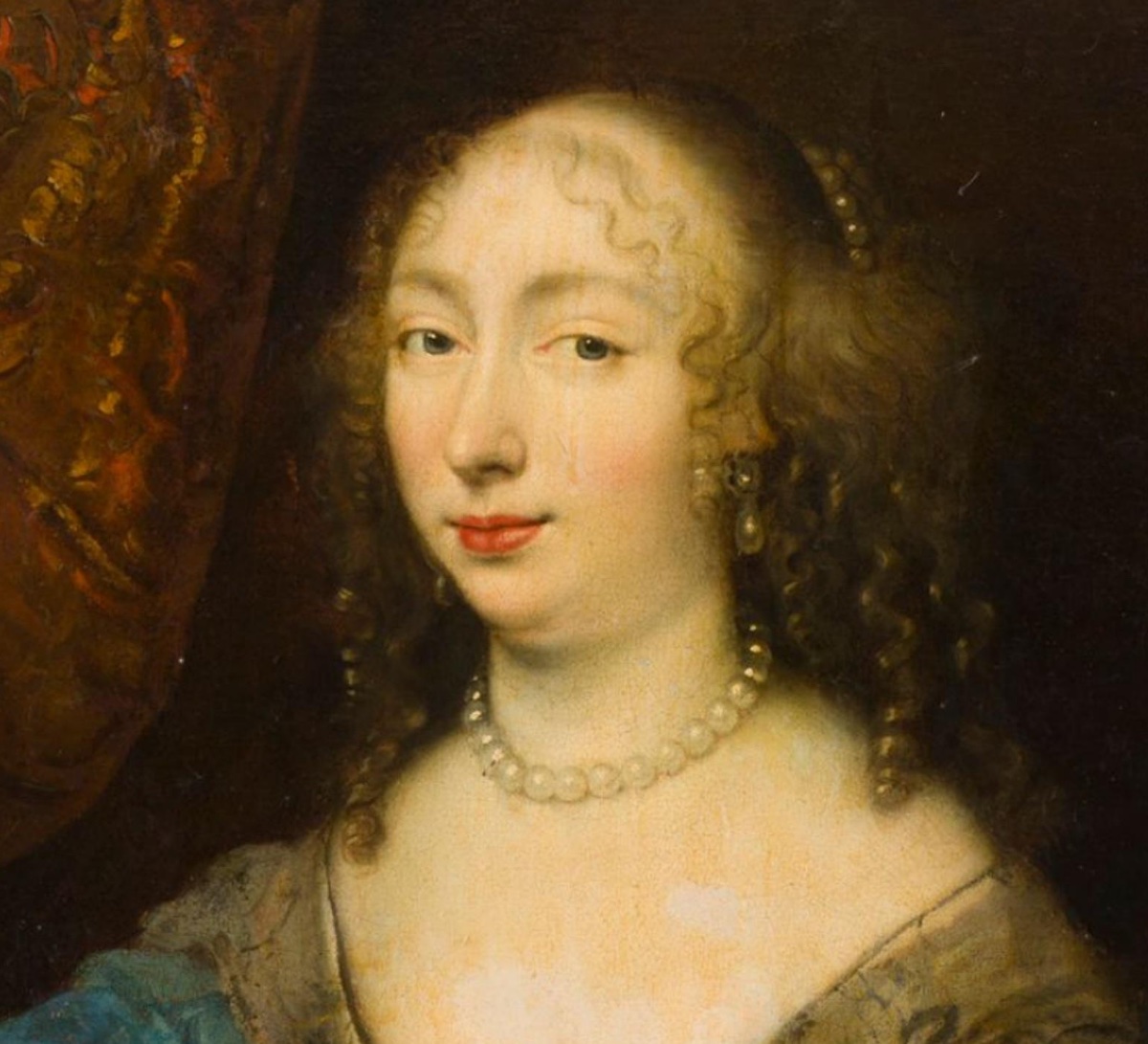 17th Century French School, Workshop Of Jean Nocret "portrait Of A Woman At A Desk"-photo-1