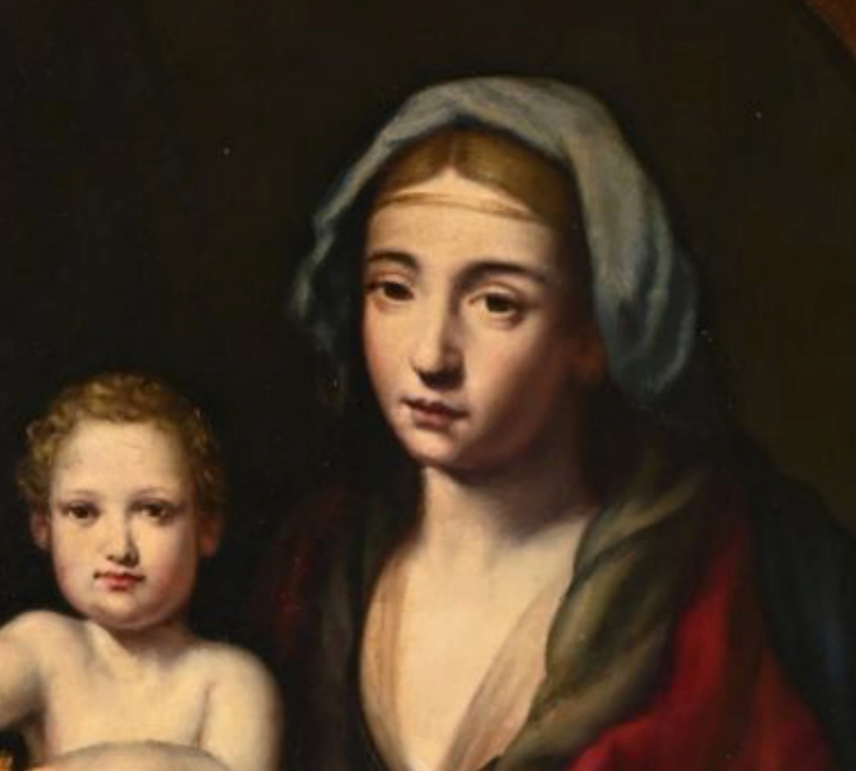 18th Century French School. “the Blessing Of The Virgin And Child.”-photo-3