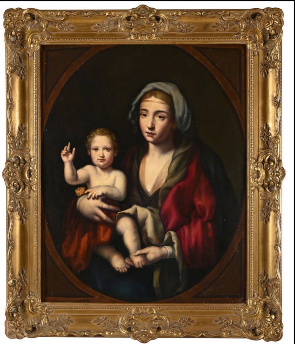 18th Century French School. “the Blessing Of The Virgin And Child.”