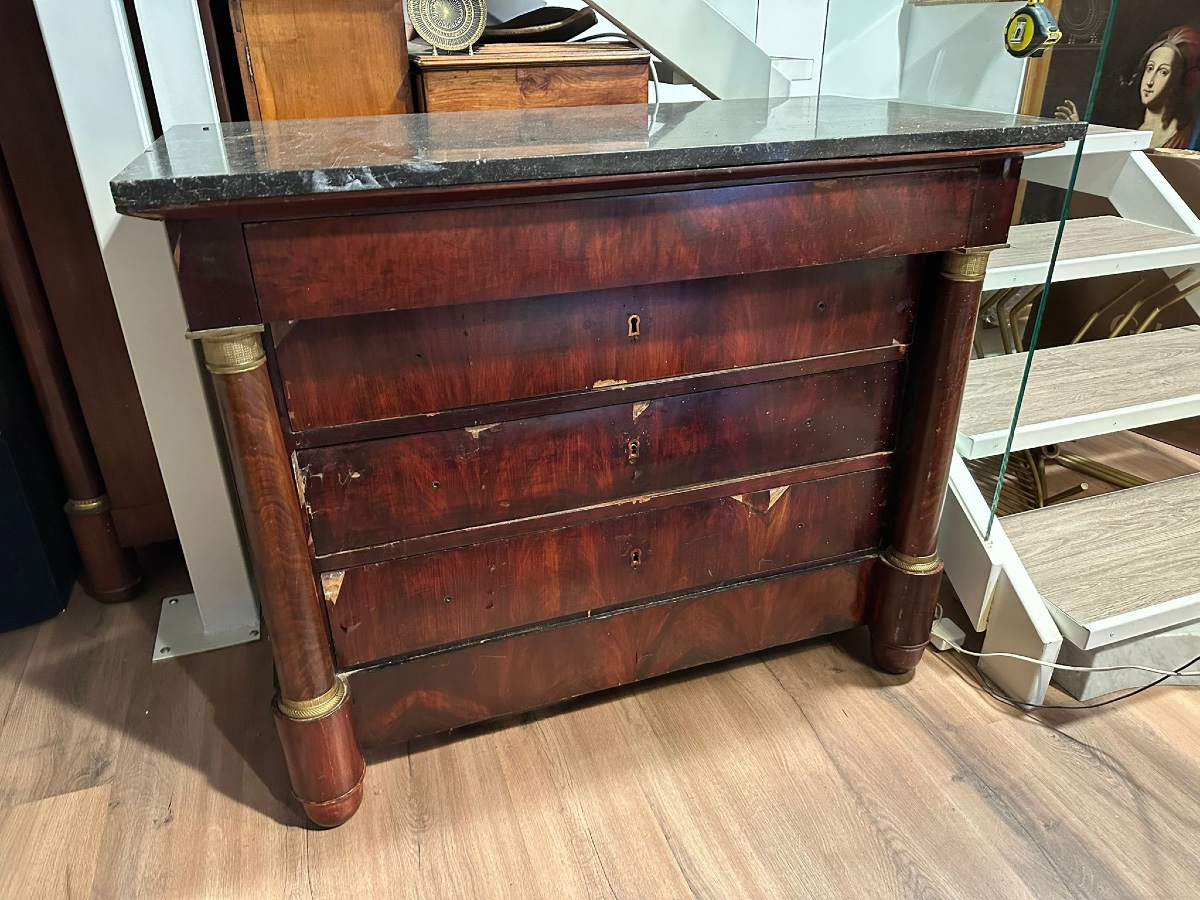 19th Century Napoleon III Empire Chest Of Drawers To Be Restored-photo-2