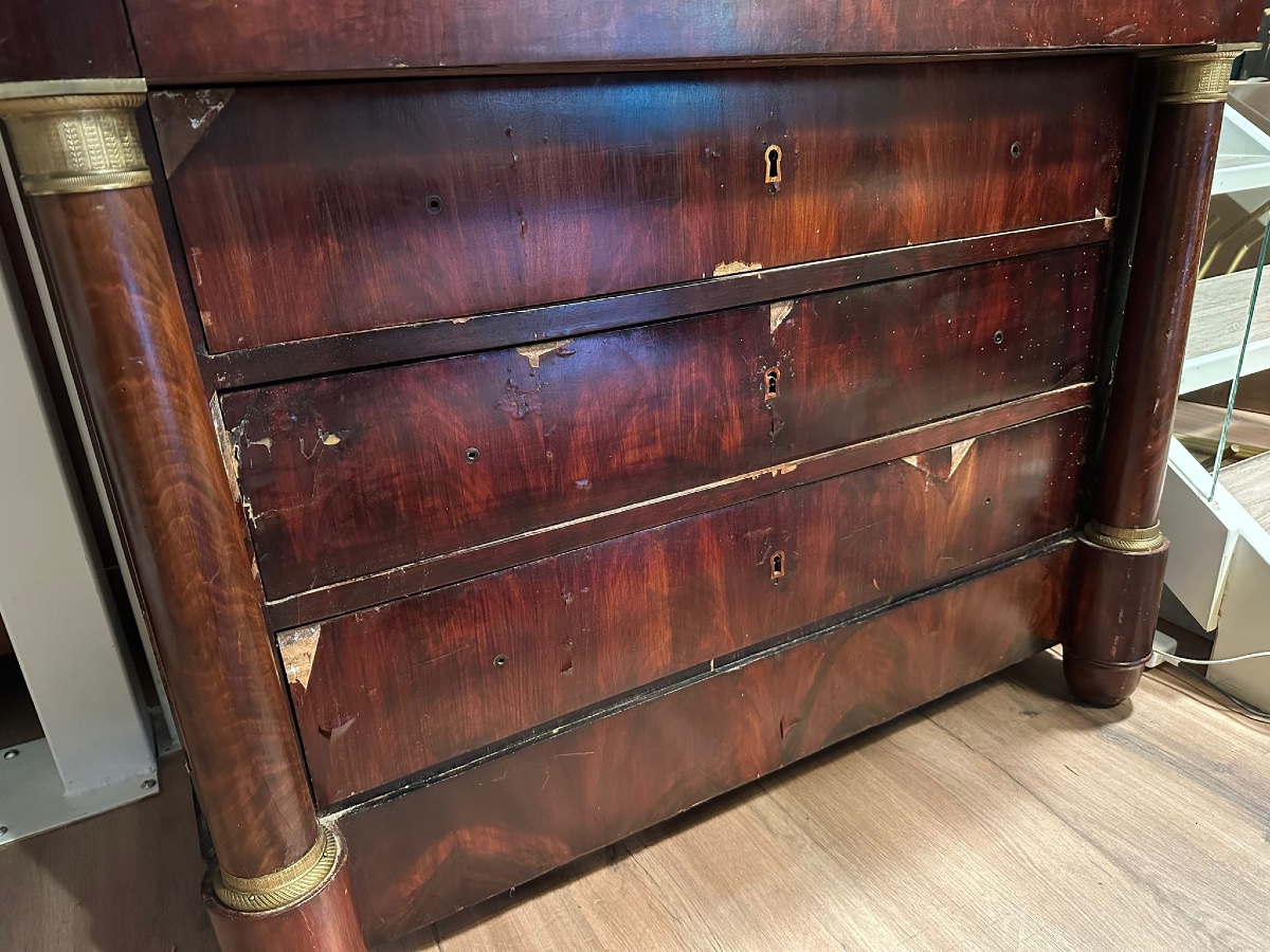 19th Century Napoleon III Empire Chest Of Drawers To Be Restored-photo-4