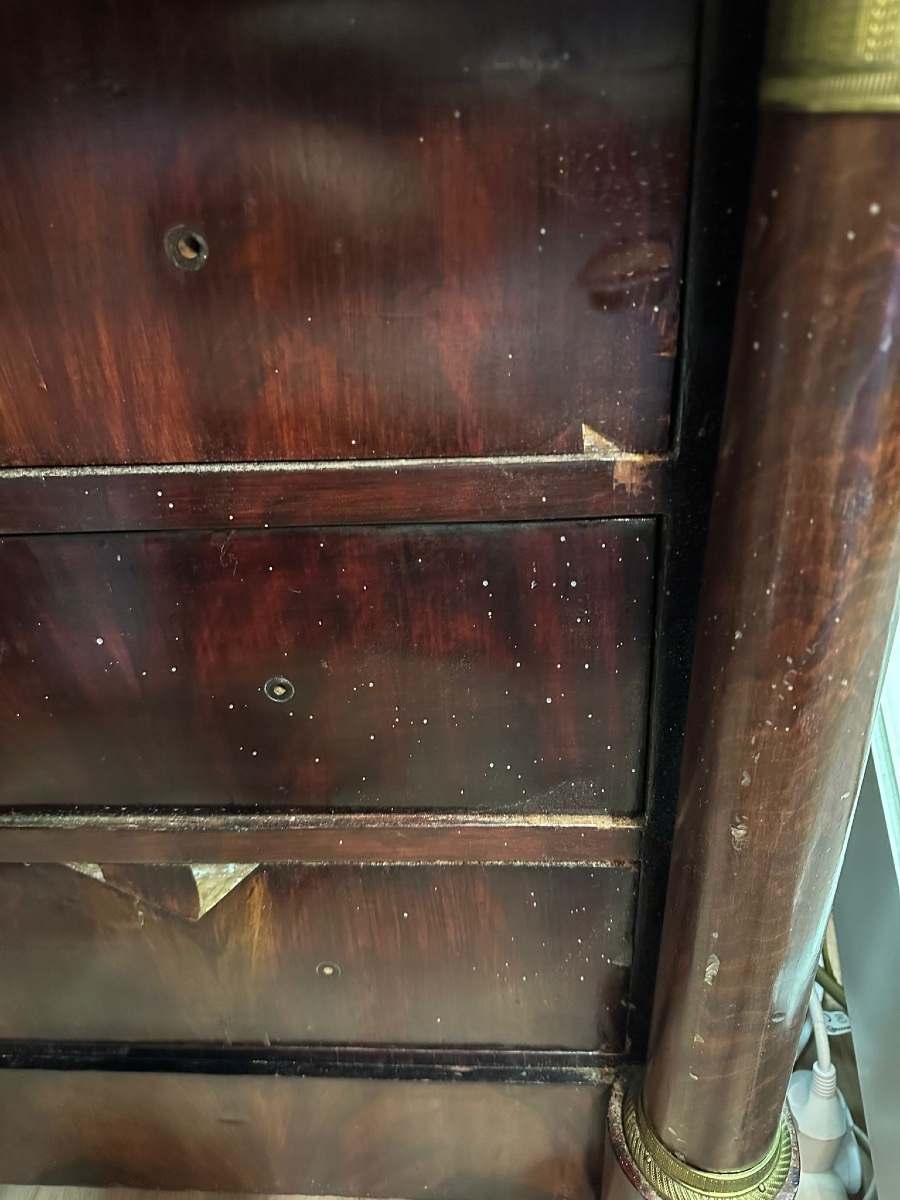 19th Century Napoleon III Empire Chest Of Drawers To Be Restored-photo-6