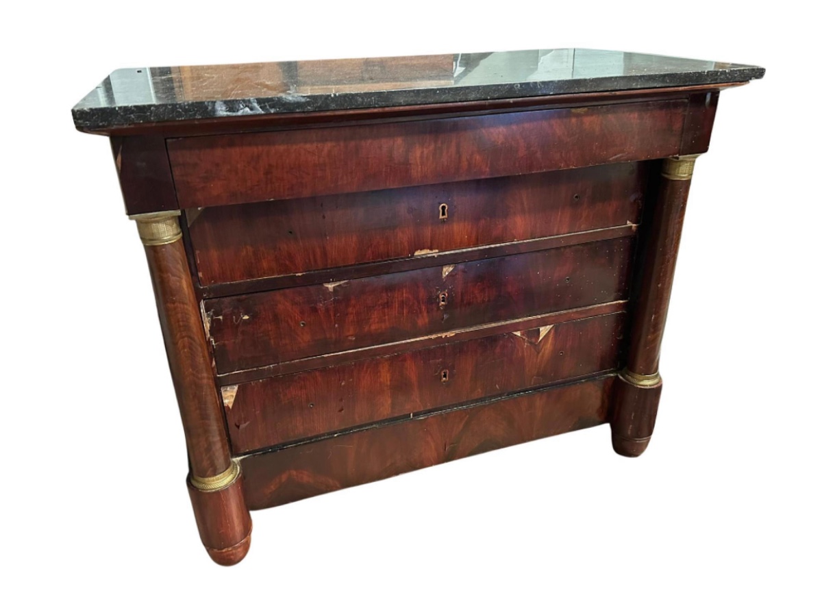 19th Century Napoleon III Empire Chest Of Drawers To Be Restored