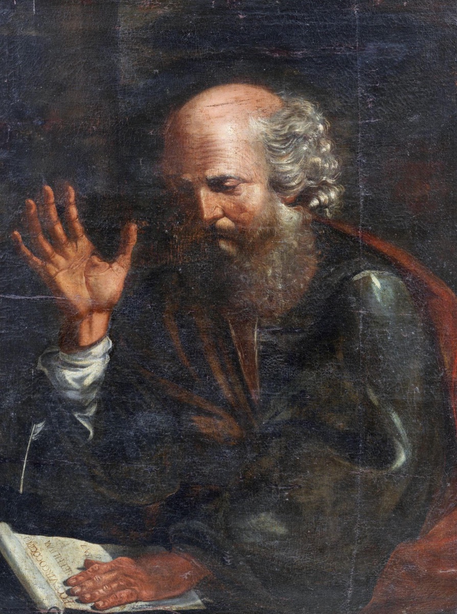 École Italienne du XVIIe siècle « Saint Matthieu »-photo-4
