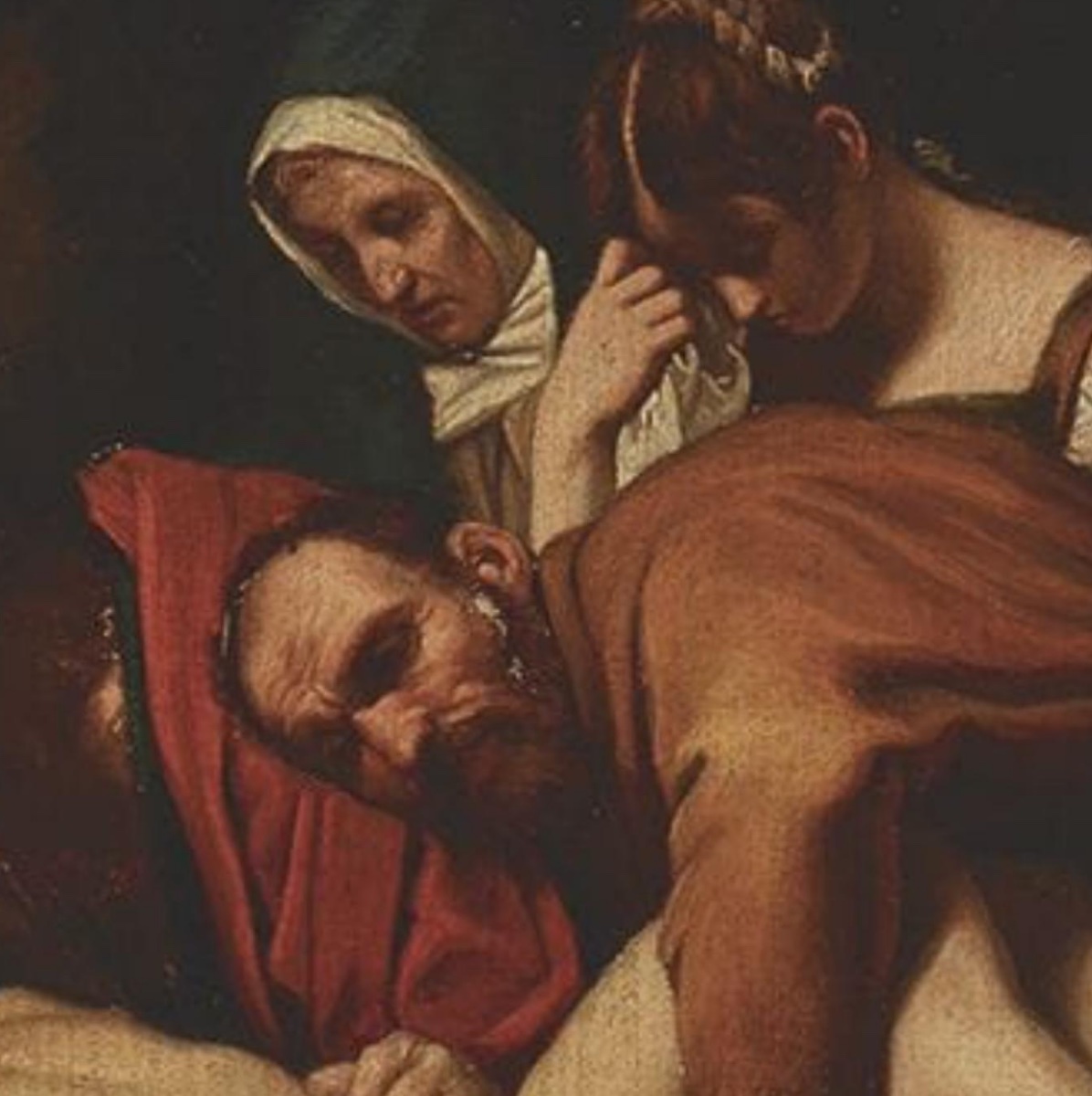 Excellente école italienne du XVIIe siècle. D'après Michel-Ange Merisi, dit Le Caravage-photo-2