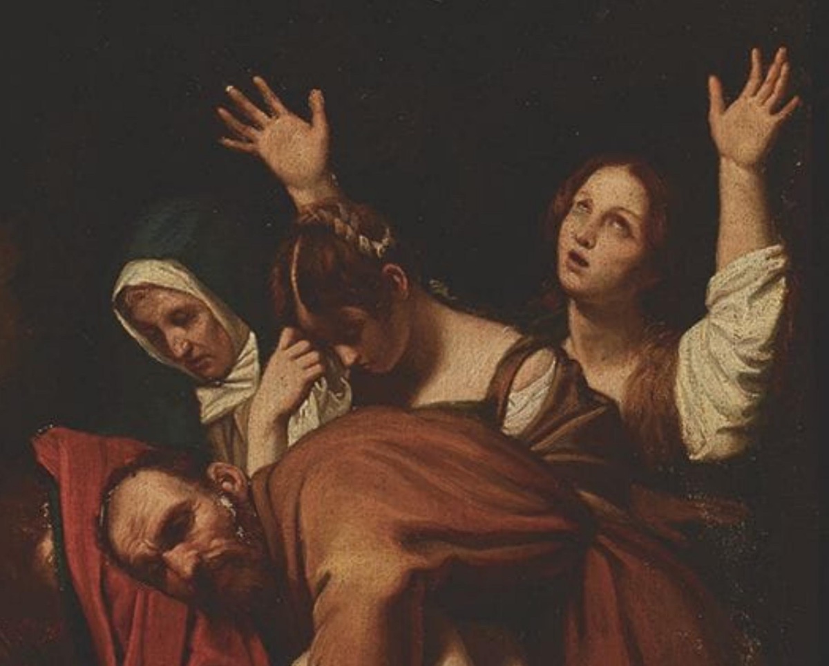 Excellente école italienne du XVIIe siècle. D'après Michel-Ange Merisi, dit Le Caravage-photo-3