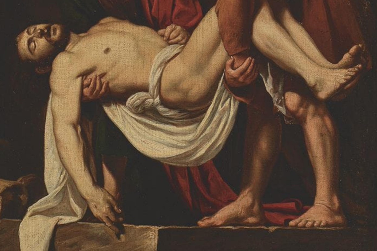 Excellente école italienne du XVIIe siècle. D'après Michel-Ange Merisi, dit Le Caravage-photo-1