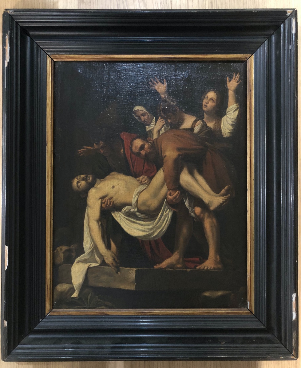 Excellente école italienne du XVIIe siècle. D'après Michel-Ange Merisi, dit Le Caravage
