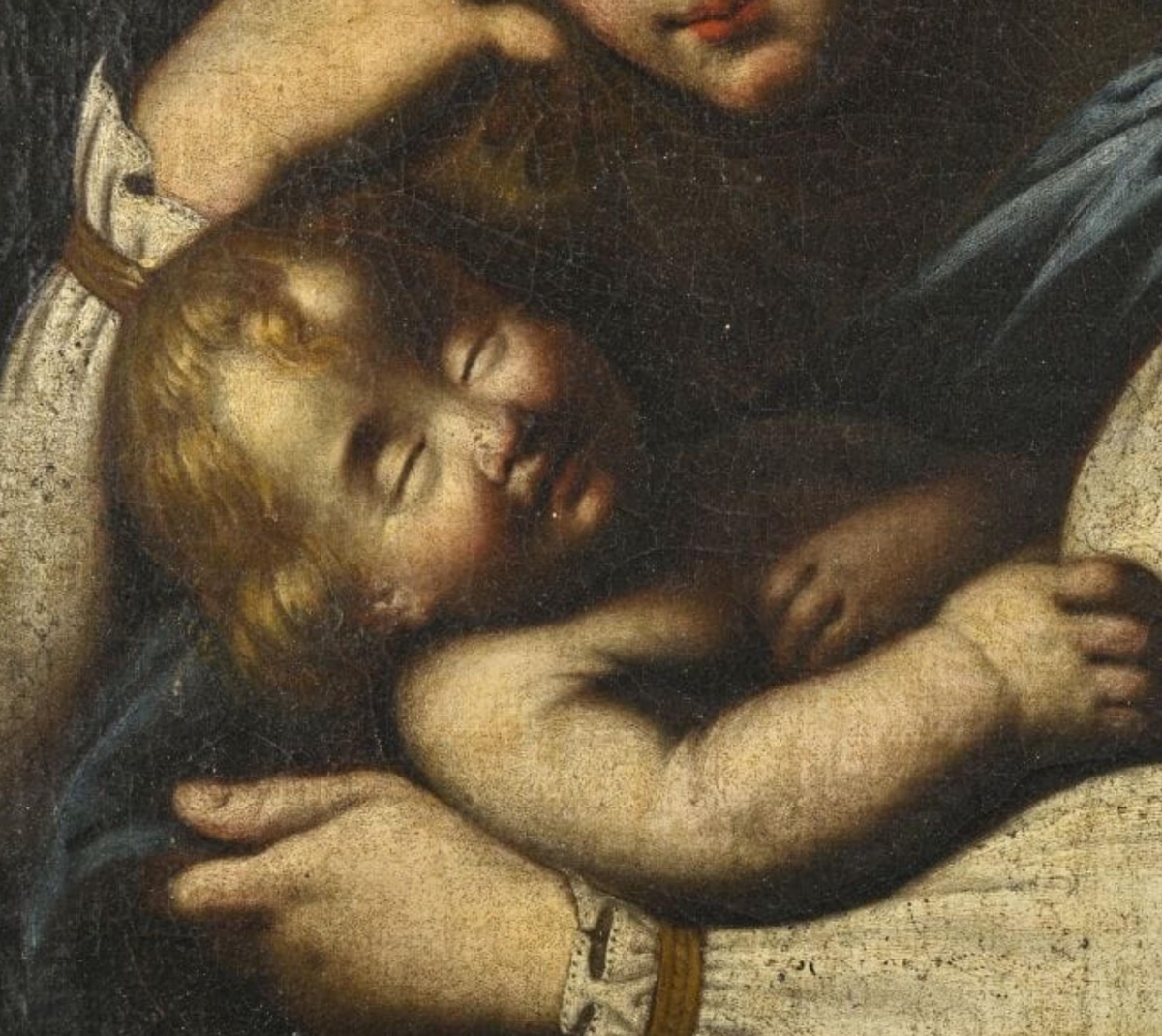 FRANCISCO SOLIMENA (Canale di Serino, 1657 - Naples, 1747) Attribué - "La Vierge à l'Enfant"-photo-2