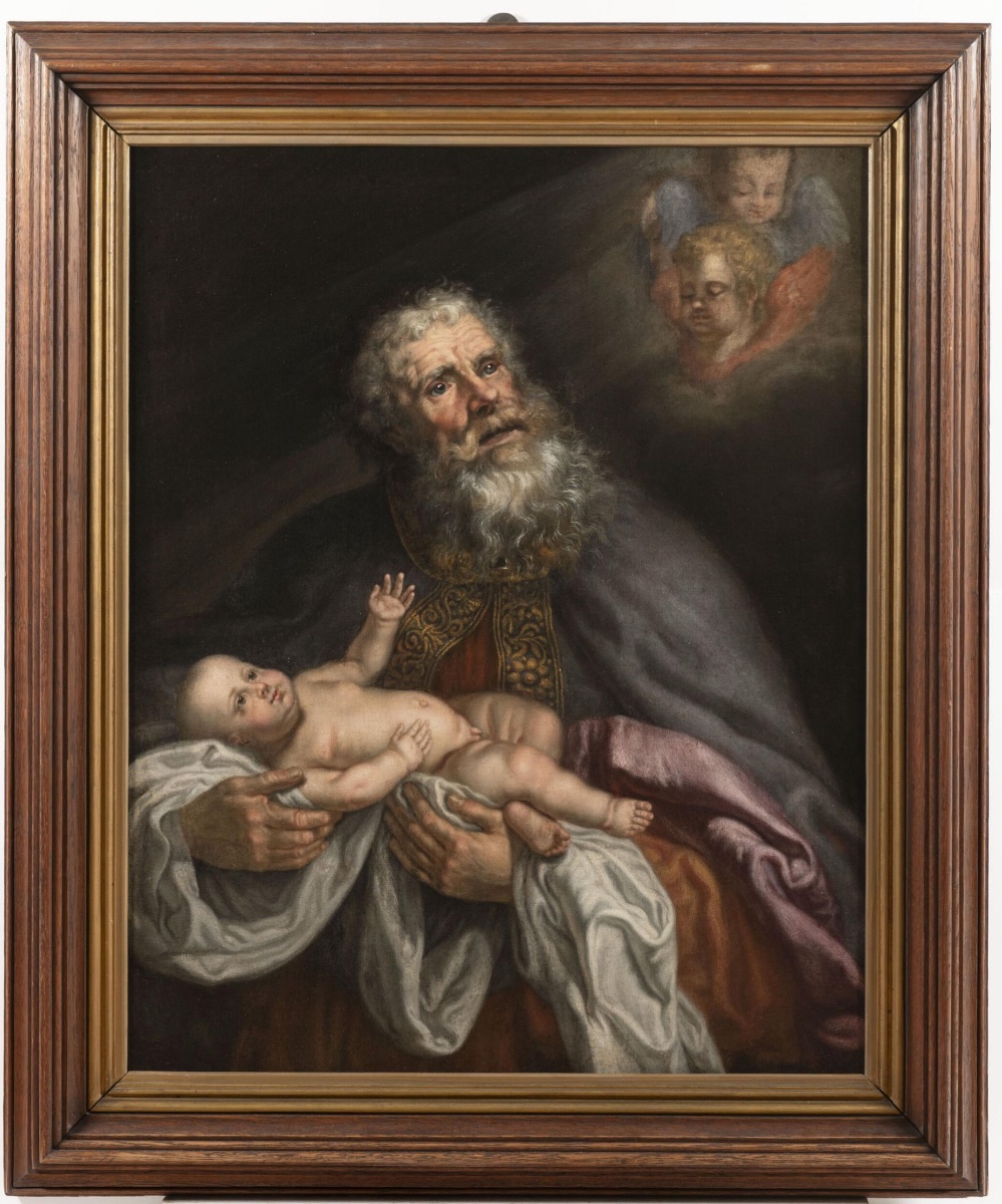 École Flamande du XVIIe siècle « La Présentation au Temple (Siméon avec l'Enfant Jésus) »