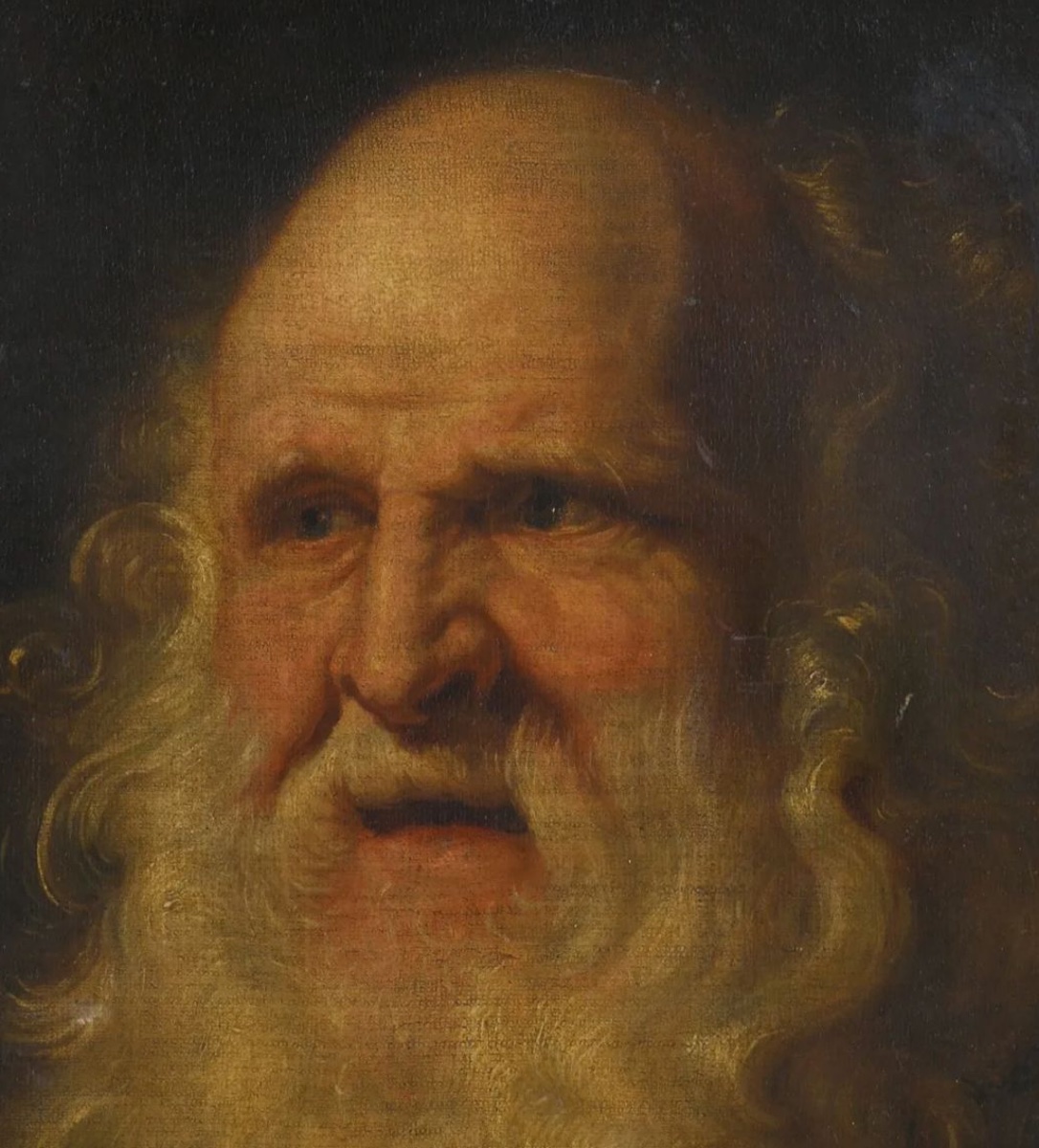 École de Pierre Paul Rubens « Portrait d'un homme barbu » 17e Siècle-photo-3