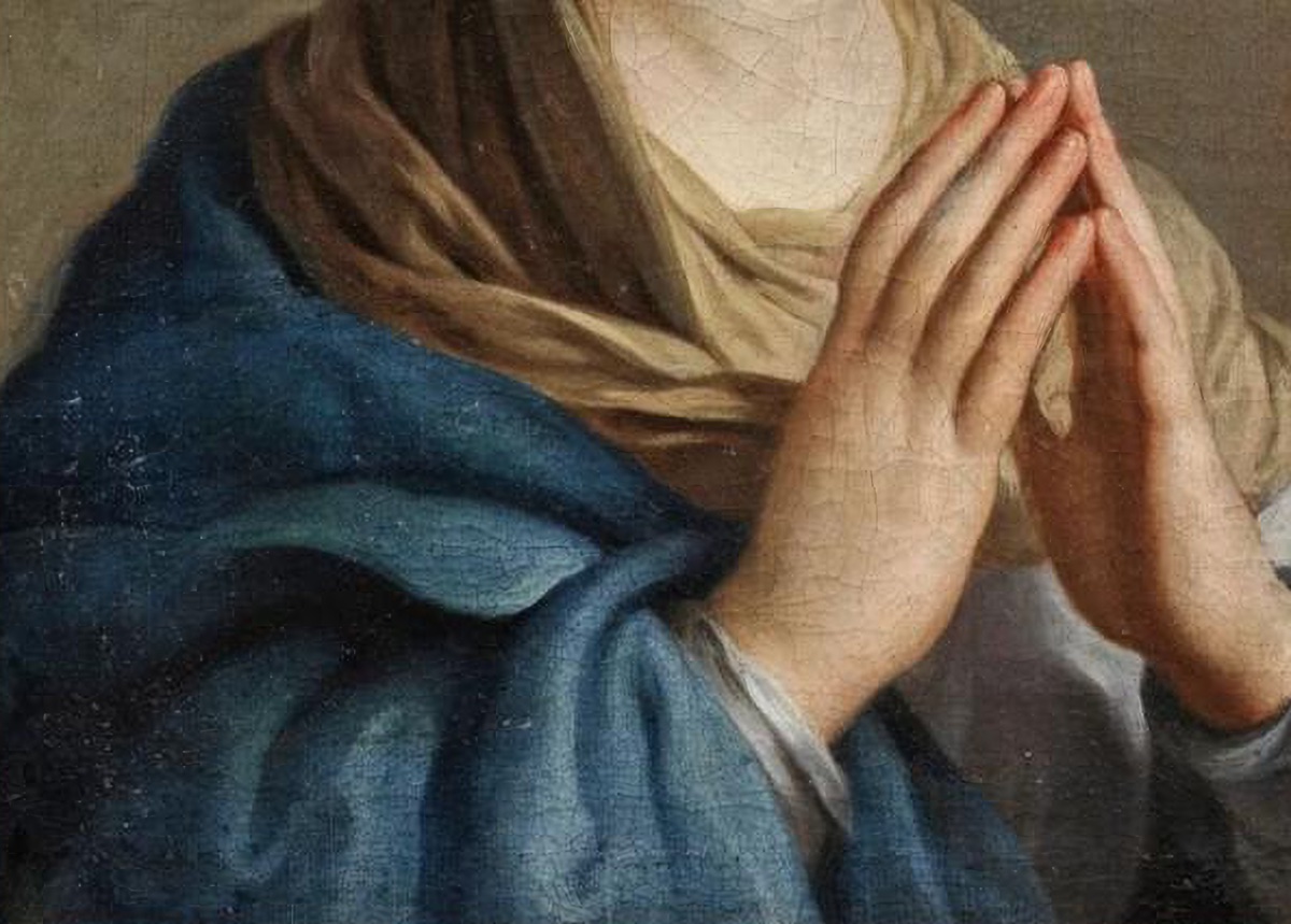 Cercle de Carlo Maratta (actif au XVIIe siècle)  « Marie Immaculée en Prière »-photo-2