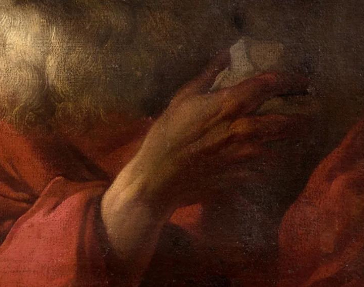 École Française, vers 1740, disciple de Nicolas de Largillière, « Saint Jérôme »-photo-2