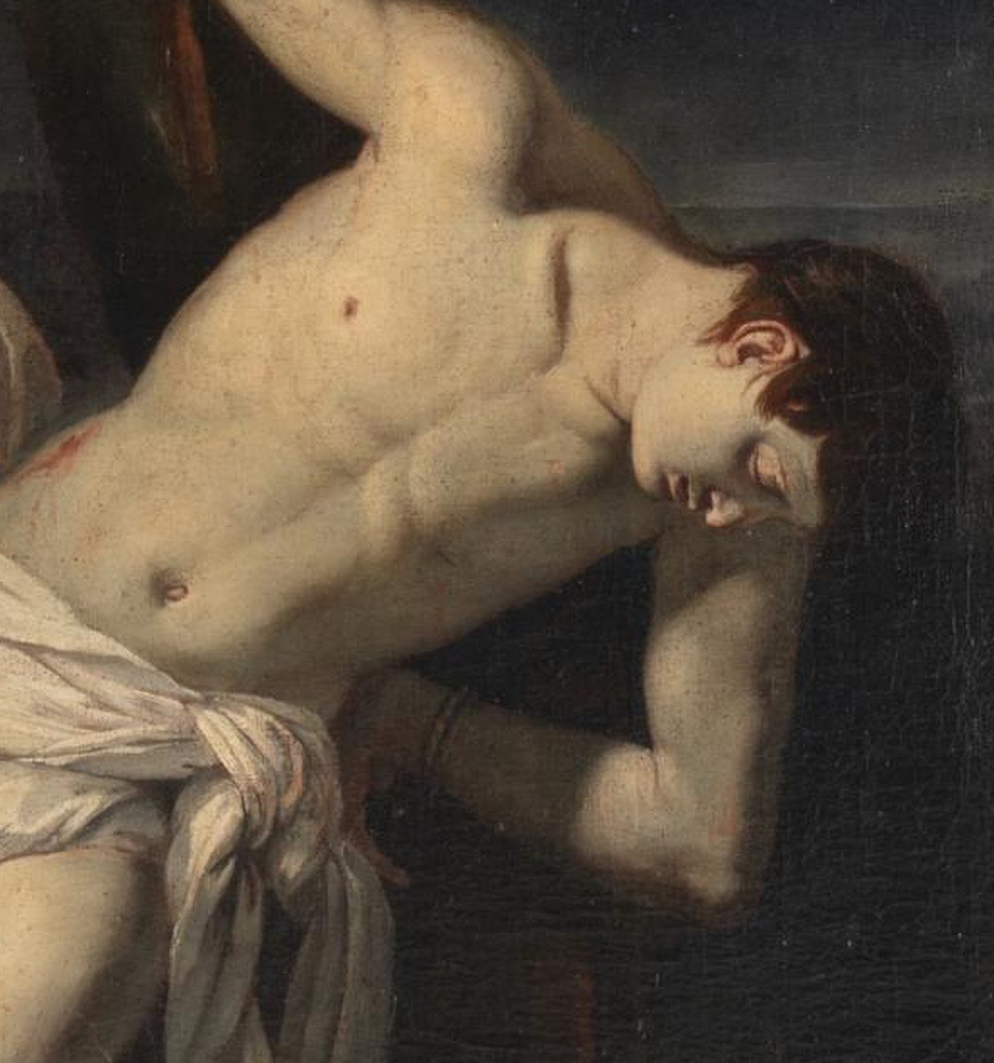 Attribué à Angelo Caroselli, "Saint Sébastien et Sainte Irène " (1615-1652)-photo-3