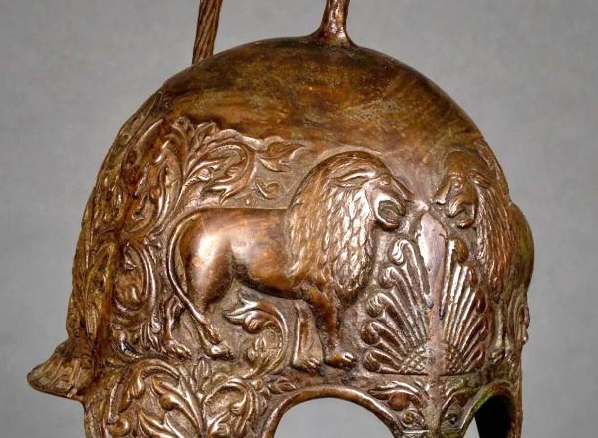 Casque Gréco-Romain Ancien  en Bronze-photo-2