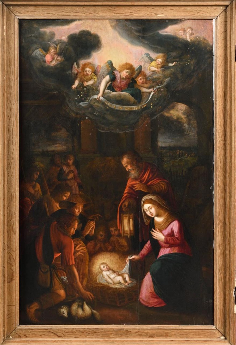 Triptyque de l'École espagnole, XVIIe siècle : Triptyque de l'Adoration-photo-4