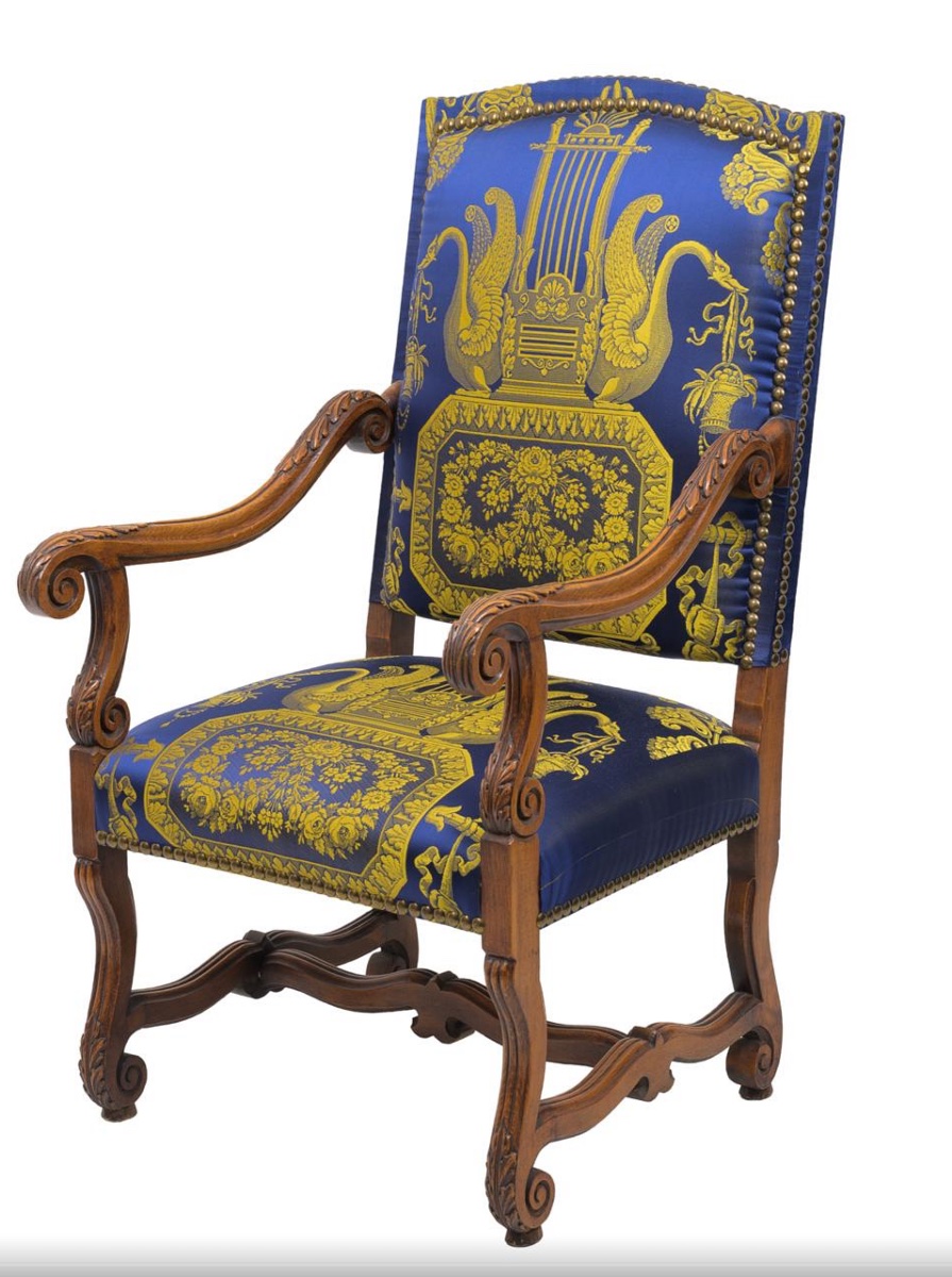 FABRICATION FRANÇAISE DU XIXE SIÈCLE Fauteuil de Bureau en Noyer-photo-2