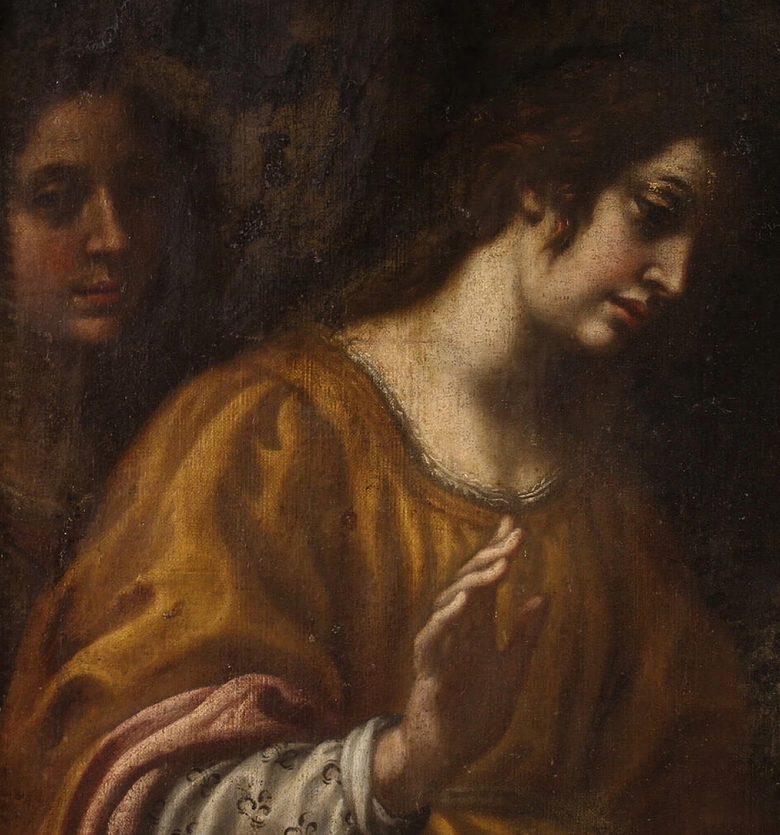 Francesco Curradi, Moïse sauvé des eaux, huile sur toile, première moitié du XVIIe siècle-photo-1