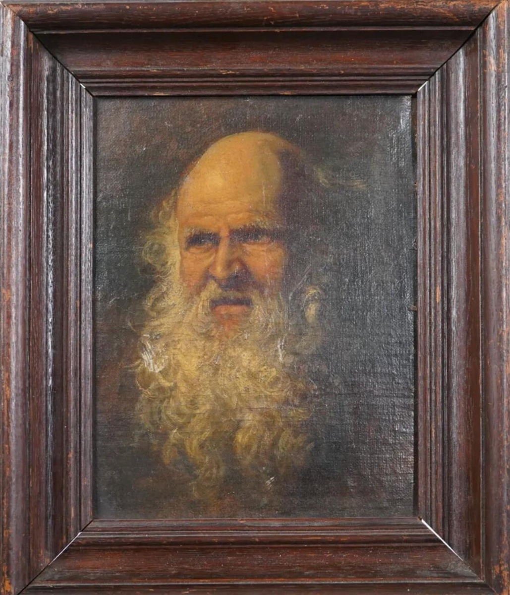 École flamande, fin du XVIIIe siècle. École de Pierre Paul Rubens. « Portrait d'un homme barbu 