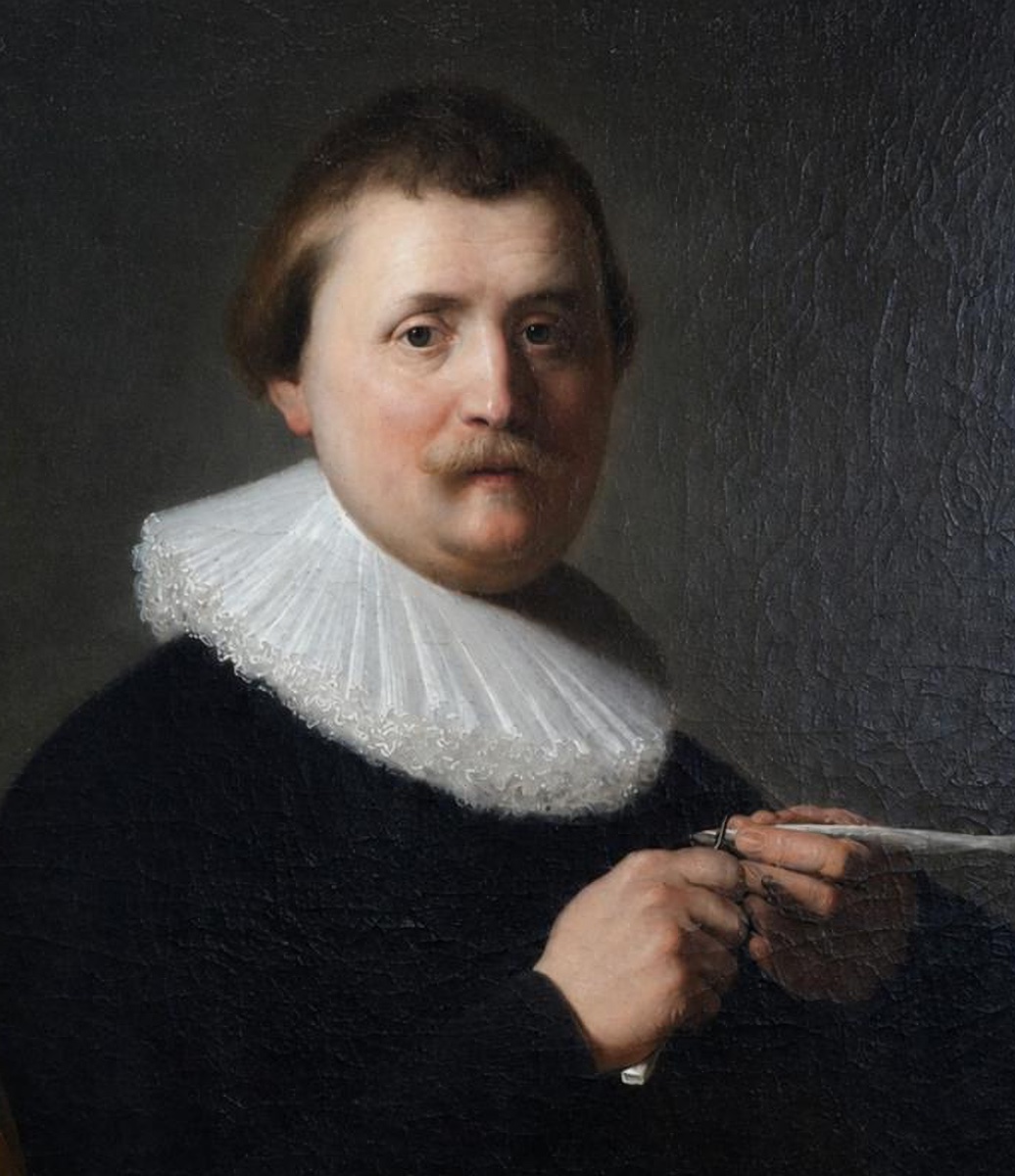 Portrait Of A Man Sharpening His Pen, Rembrandt Circle, Dutch School, 17th Century-photo-3