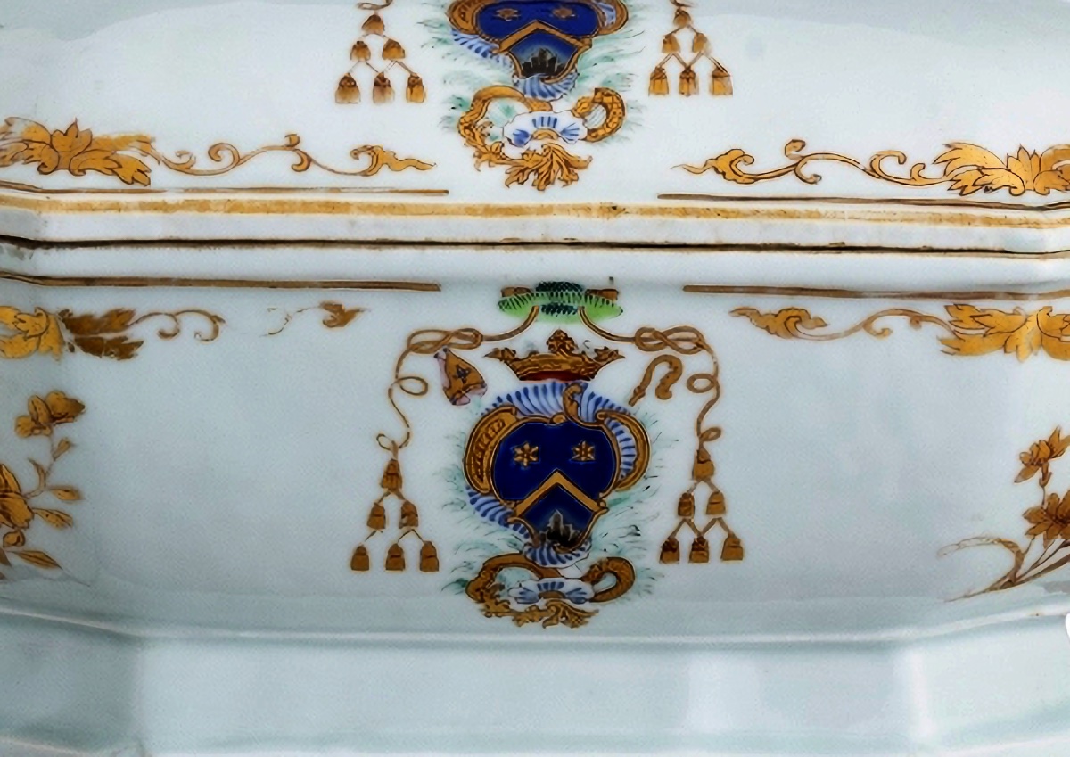 Soupière du XVIIIe Siècle Ornée d'Armoiries Compagnie des Indes orientales, règne de Qianlong-photo-4