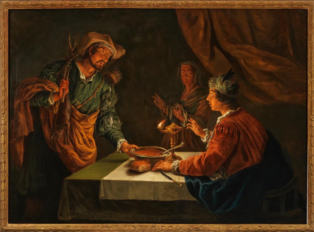 Matthias Stom (stomer), "esau Sells His Birthright To Jacob For A Bowl Of Lentils"