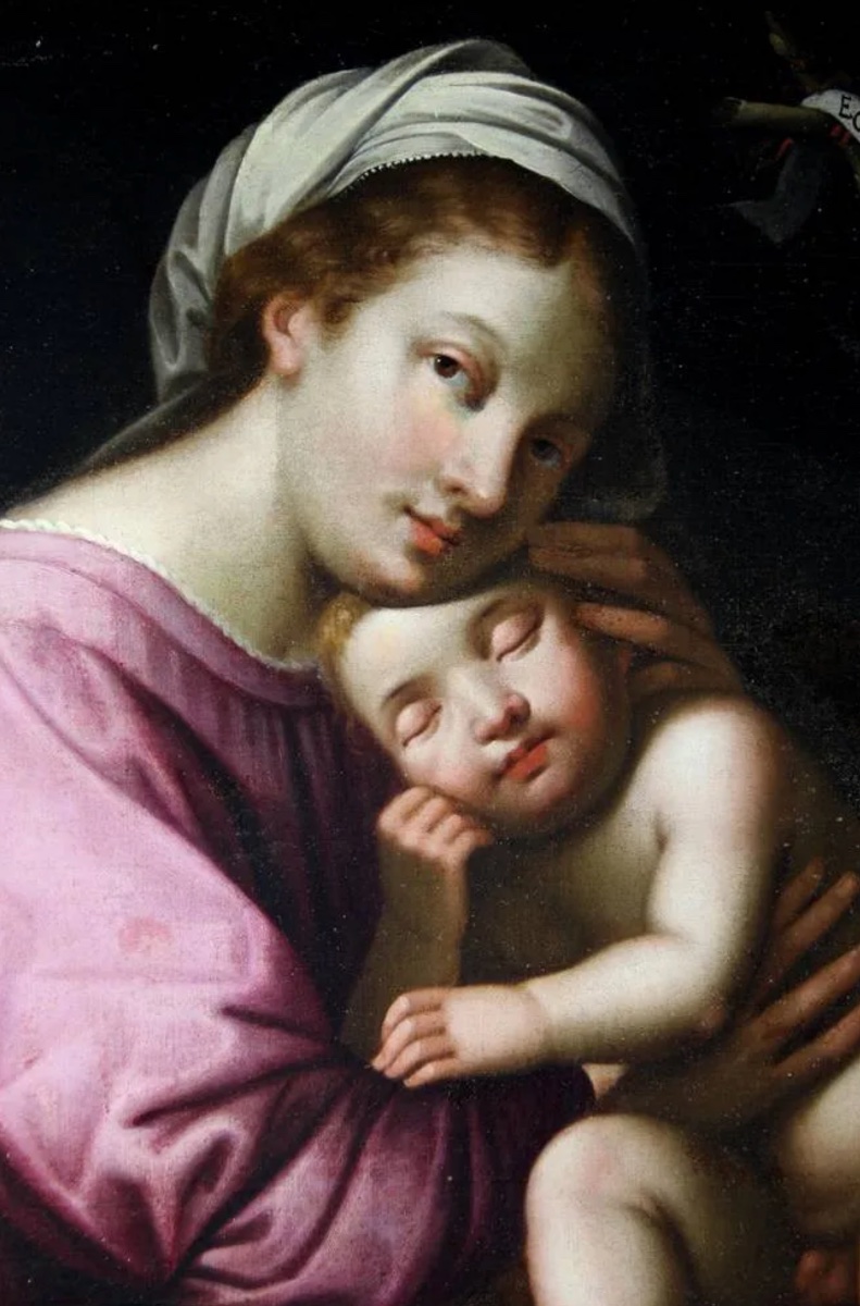 Simon de Vouet, 1590-1649, « La Vierge à l'Enfant "-photo-3