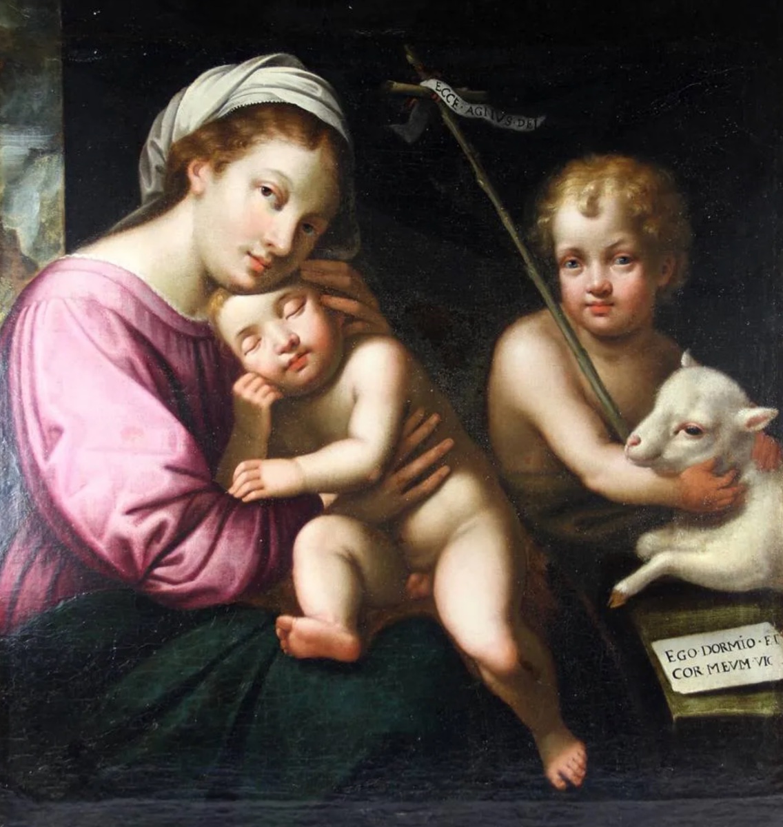 Simon de Vouet, 1590-1649, « La Vierge à l'Enfant "-photo-4