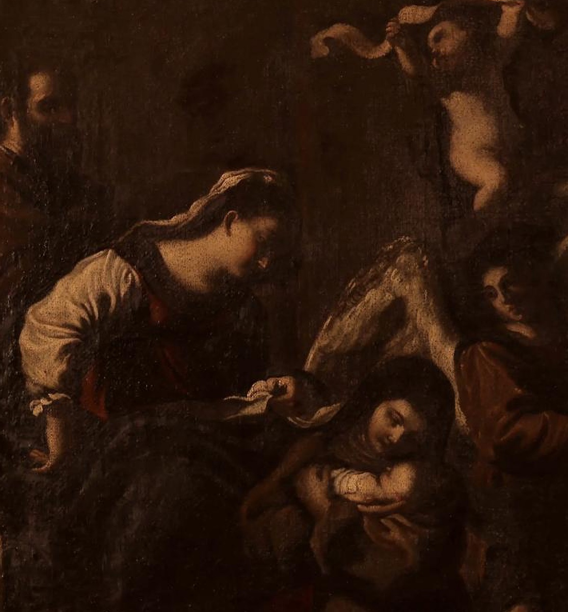 École italienne, XVIIe siècle « La Vision de sainte Claire »-photo-2